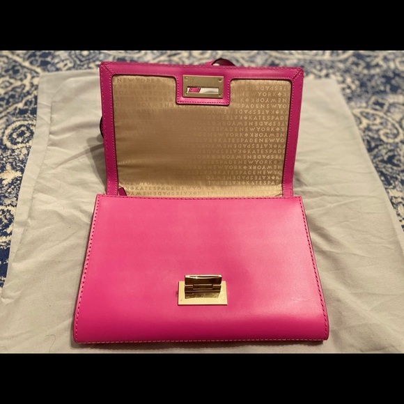 SOLD Kate Spade Hot Pink Crossbody Purse - Picture 3 of 5